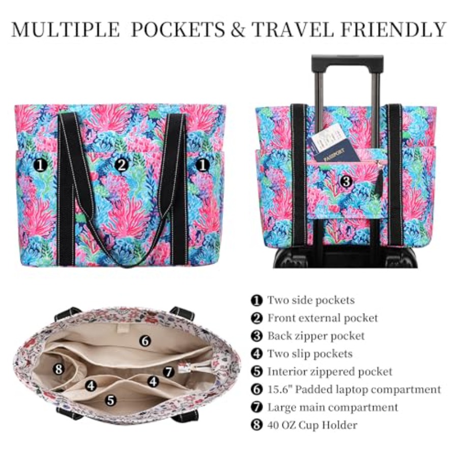 Tote Bag for Women with Laptop - Tote Bag Beach บทวิจารณ์และราคา