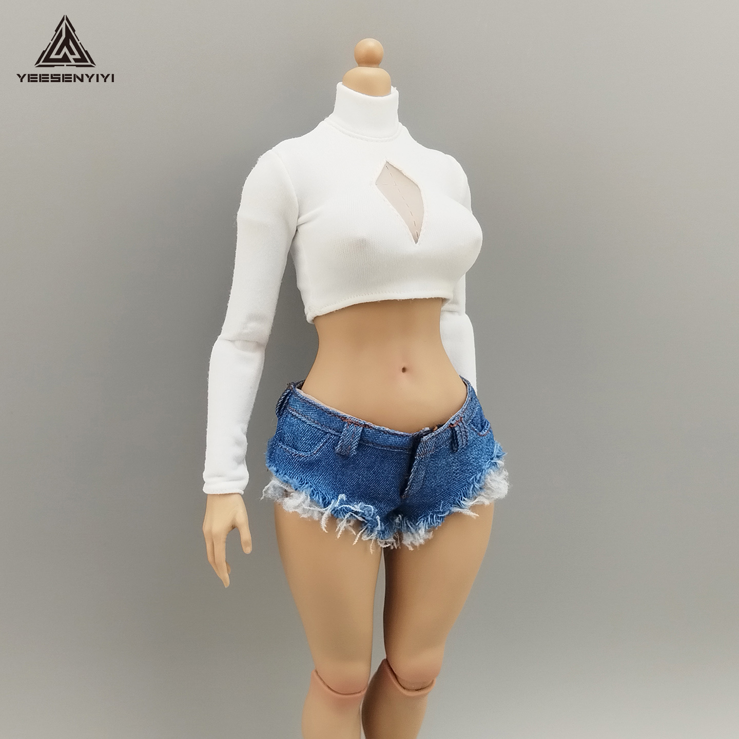 1/6 Scale Distressed Denim Min - Shorts Denim Frayed บทวิจารณ์และราคา