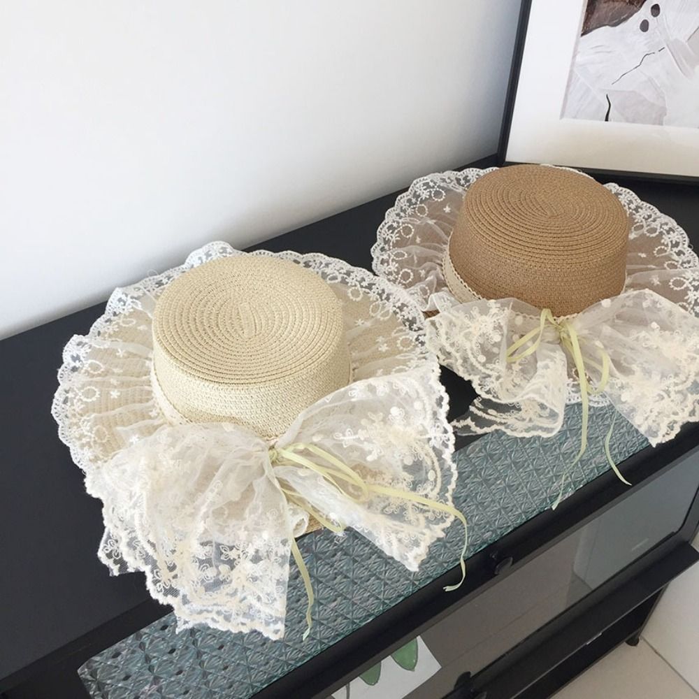 Floppy Lace Bow Sun Hat Breath - Hat Floppy Wide บทวิจารณ์และราคา