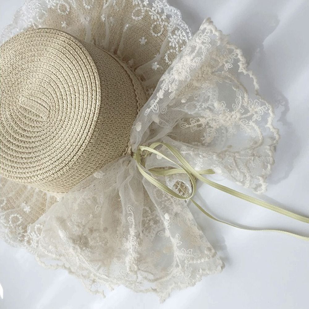 Floppy Lace Bow Sun Hat Breath - Hat Floppy Wide บทวิจารณ์และราคา