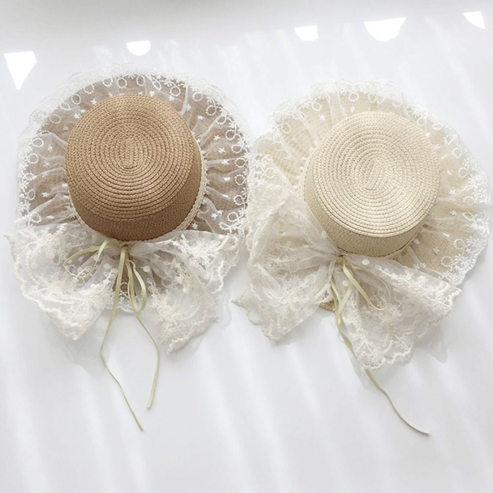 Floppy Lace Bow Sun Hat Breath - Hat Floppy Wide บทวิจารณ์และราคา