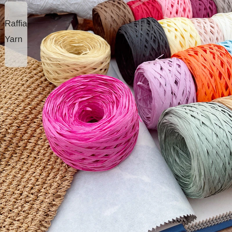180m raffia Yarn paper Grass f - Crochet Bag Raffia บทวิจารณ์และราคา