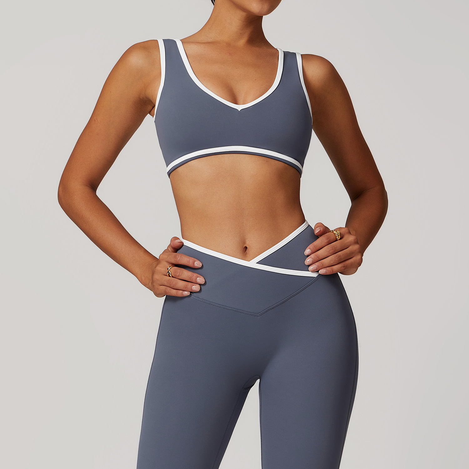 V-Neck Sports Bra Women Top Pu - Crop Top Crochet บทวิจารณ์และราคา
