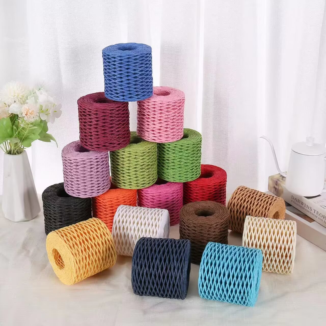 190g Raffia Yarn, Straw Paper  - Crochet Bag Raffia บทวิจารณ์และราคา
