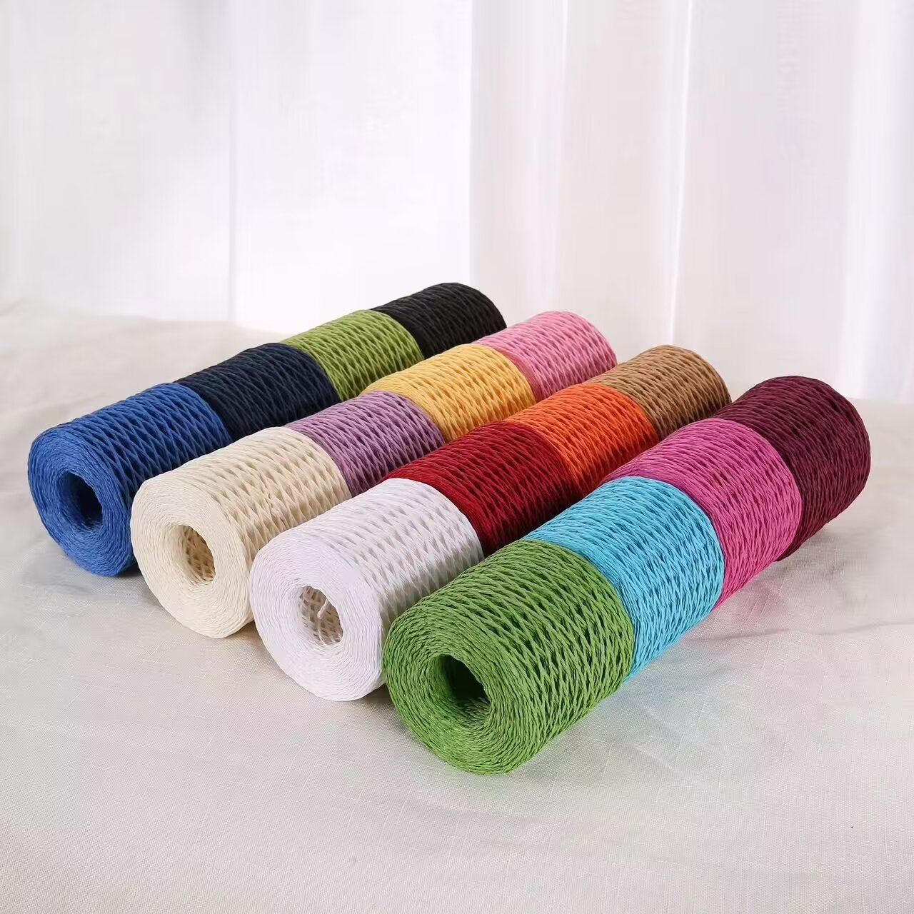 190g Raffia Yarn, Straw Paper  - Crochet Bag Raffia บทวิจารณ์และราคา