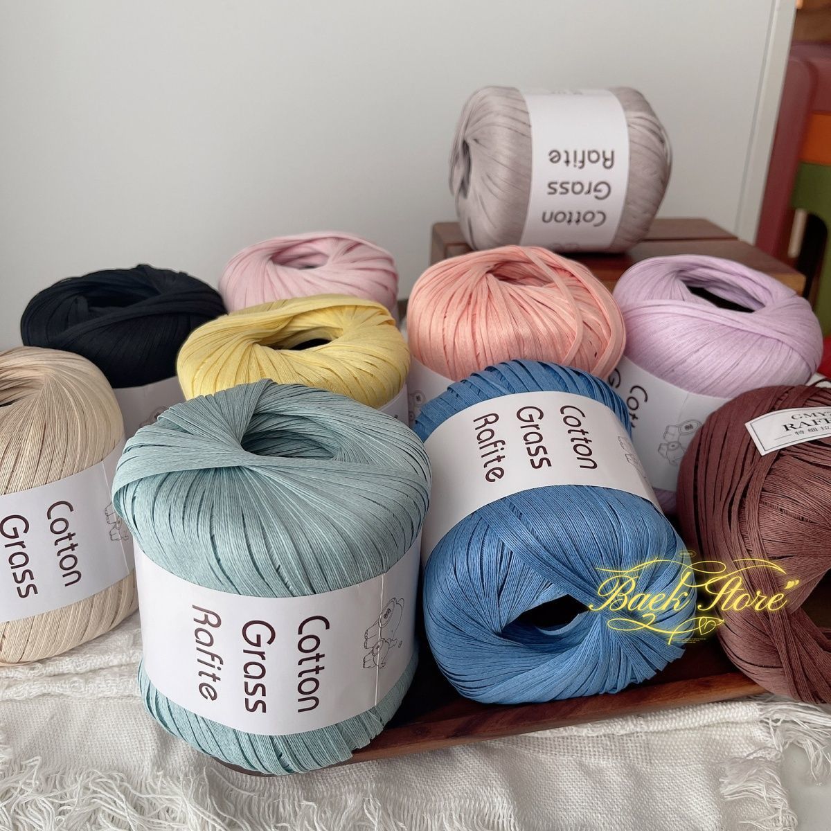 102M/roll Multicolor Raffia Ya - Crochet Bag Raffia บทวิจารณ์และราคา