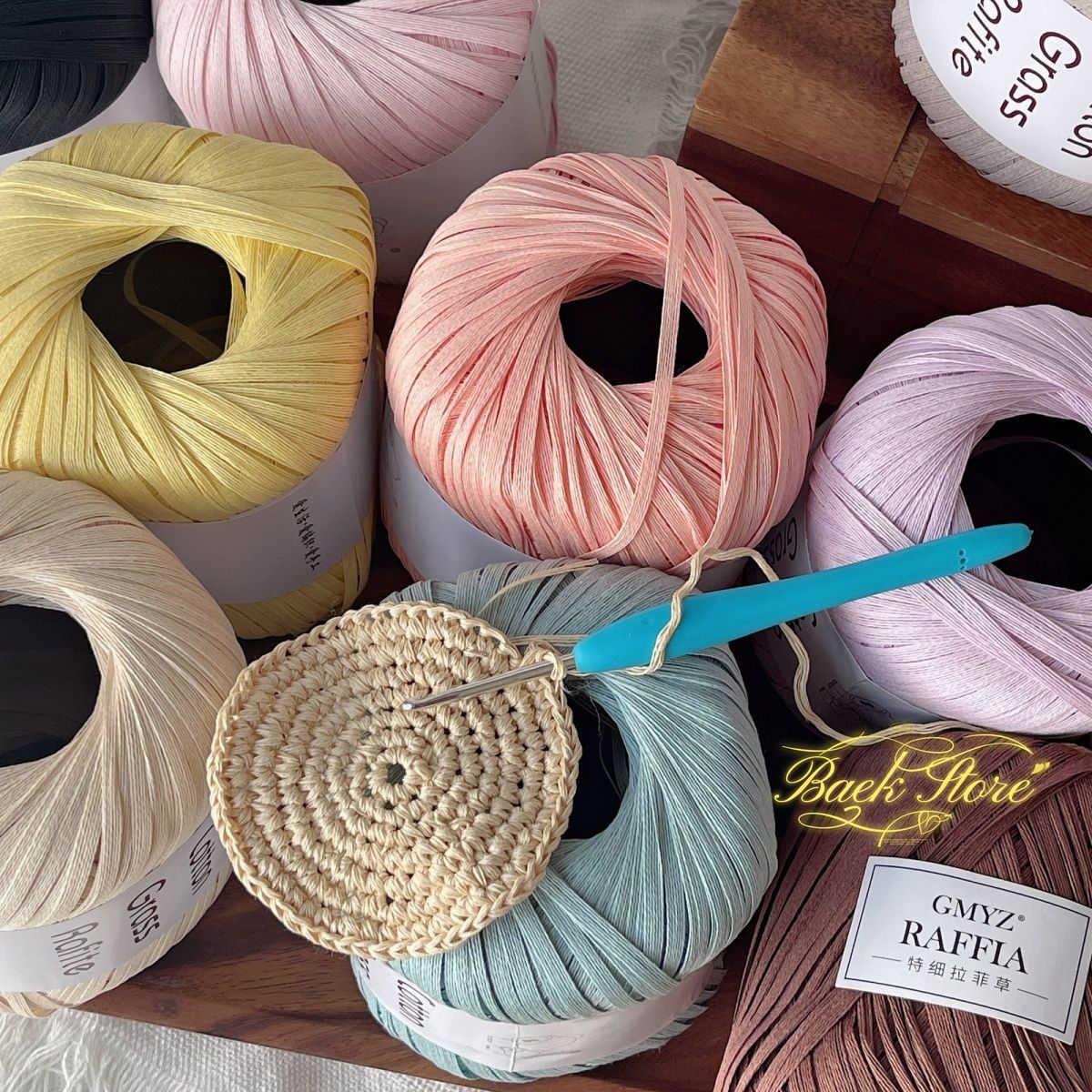102M/roll Multicolor Raffia Ya - Crochet Bag Raffia บทวิจารณ์และราคา