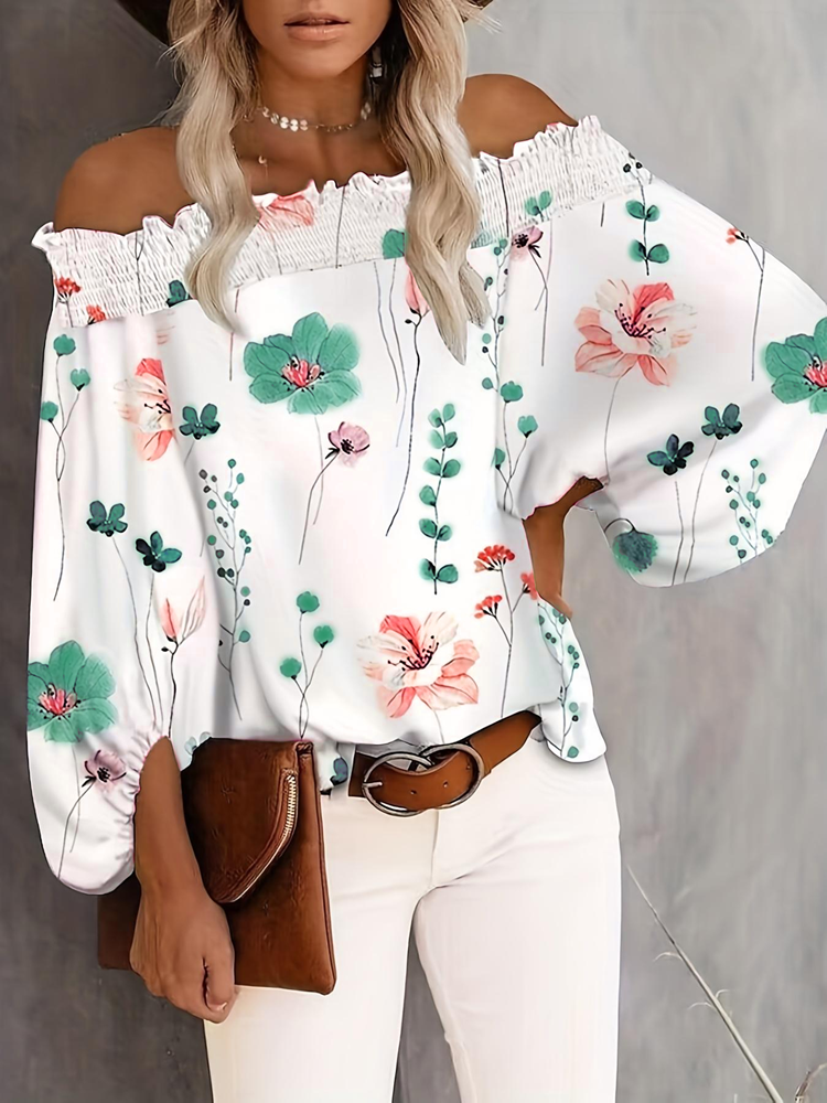 Plus Size New Women's Casual F - Blouse Off Shoulder บทวิจารณ์และราคา