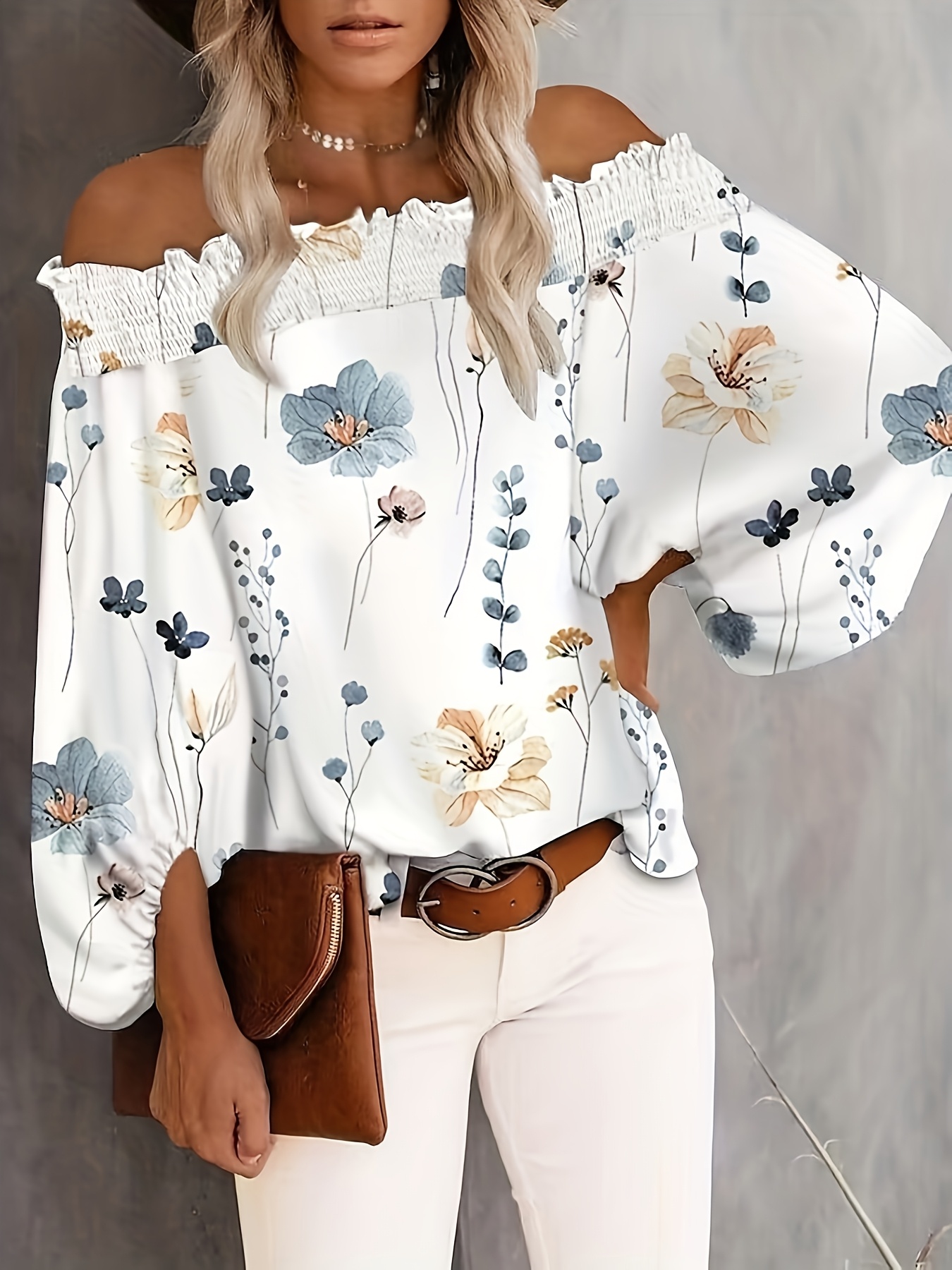 Plus Size New Women's Casual F - Blouse Off Shoulder บทวิจารณ์และราคา