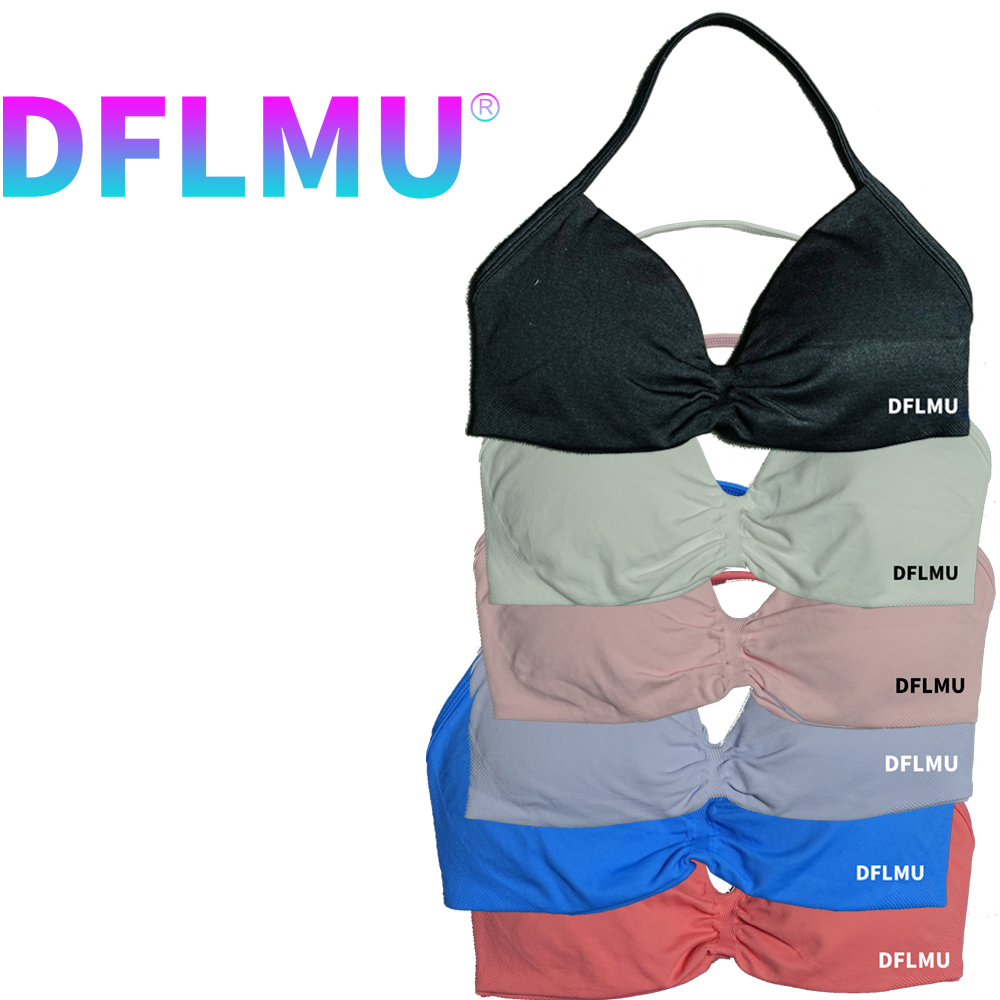 DFLMU Women Halter Sports Bra  - Crop Top Crochet บทวิจารณ์และราคา