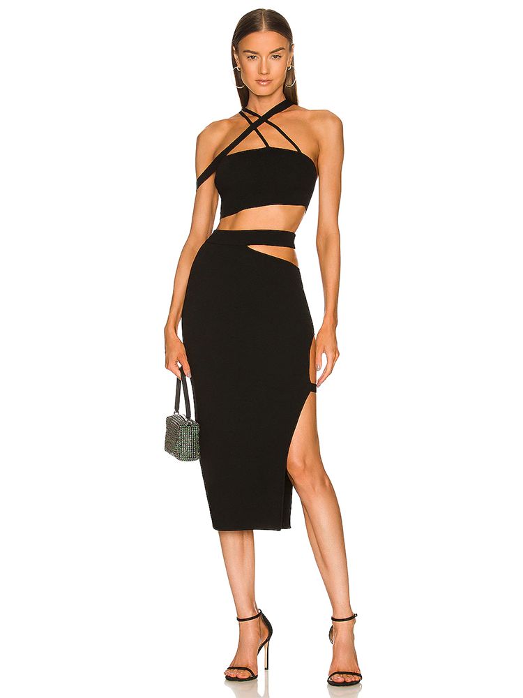 Women's Bandage Suit 2022 Summ - Crop Top Crochet บทวิจารณ์และราคา