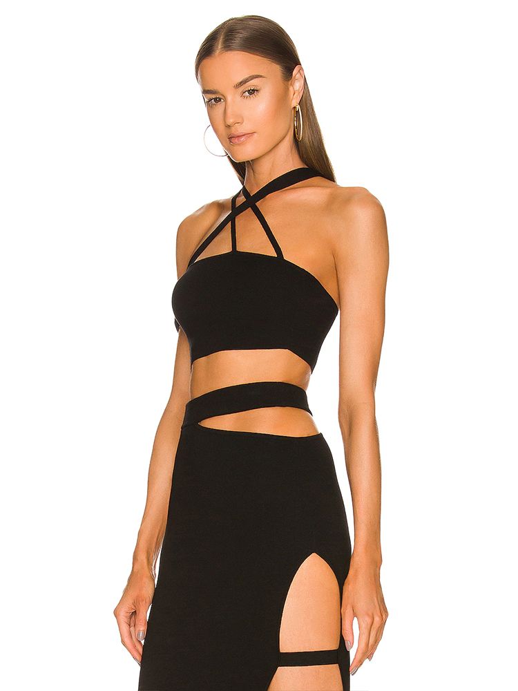 Women's Bandage Suit 2022 Summ - Crop Top Crochet บทวิจารณ์และราคา