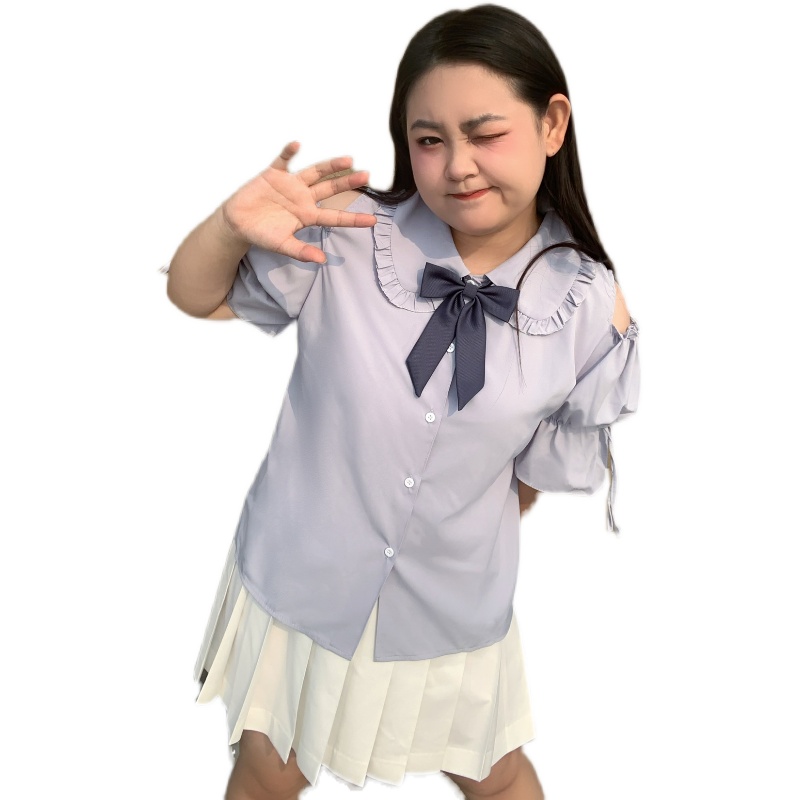 Large Size Jk Uniform Off-the- - Blouse Off Shoulder บทวิจารณ์และราคา