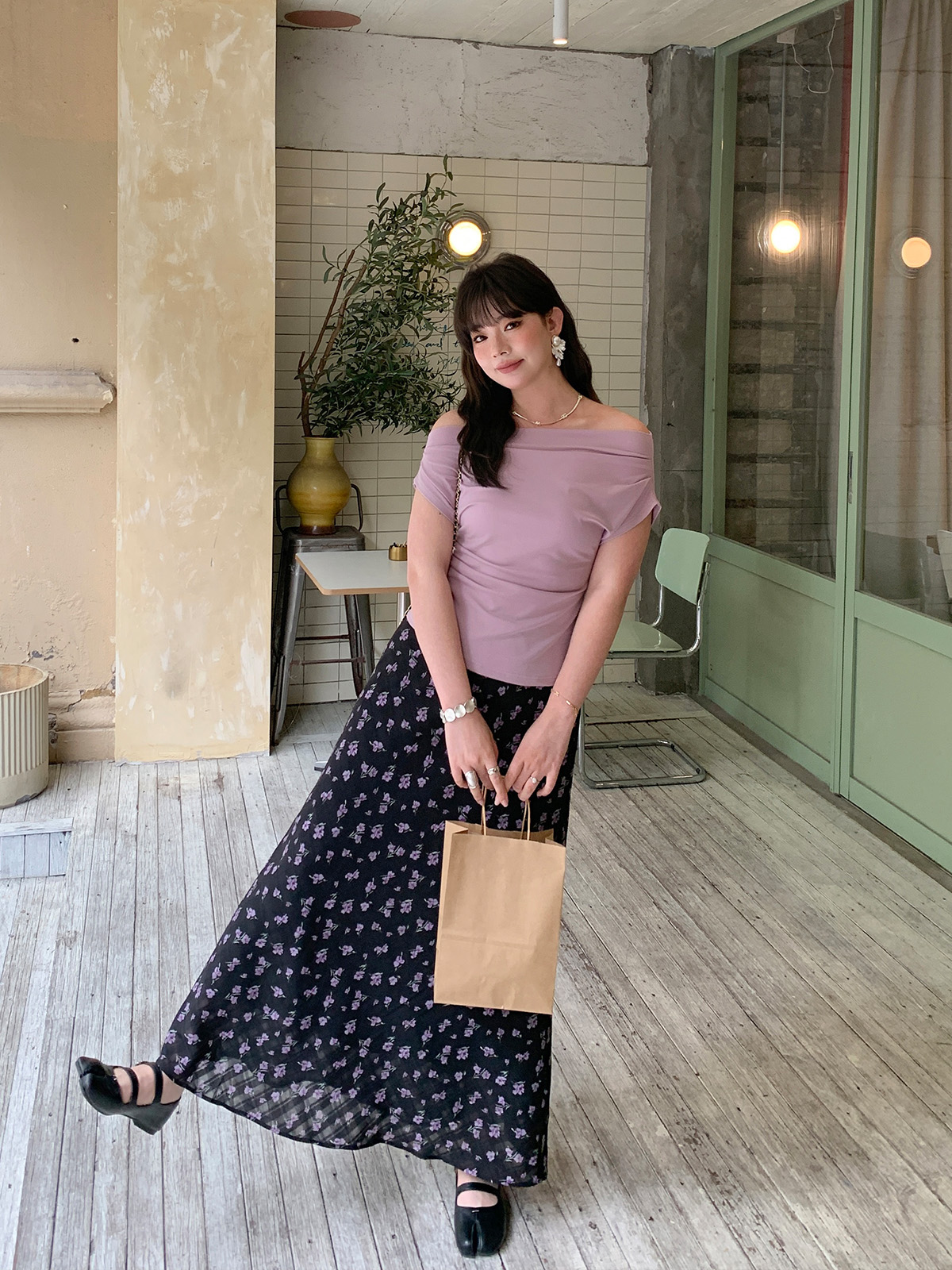 MaLuuuuuu plus Size Women's Fl - Midi Skirt Floral บทวิจารณ์และราคา