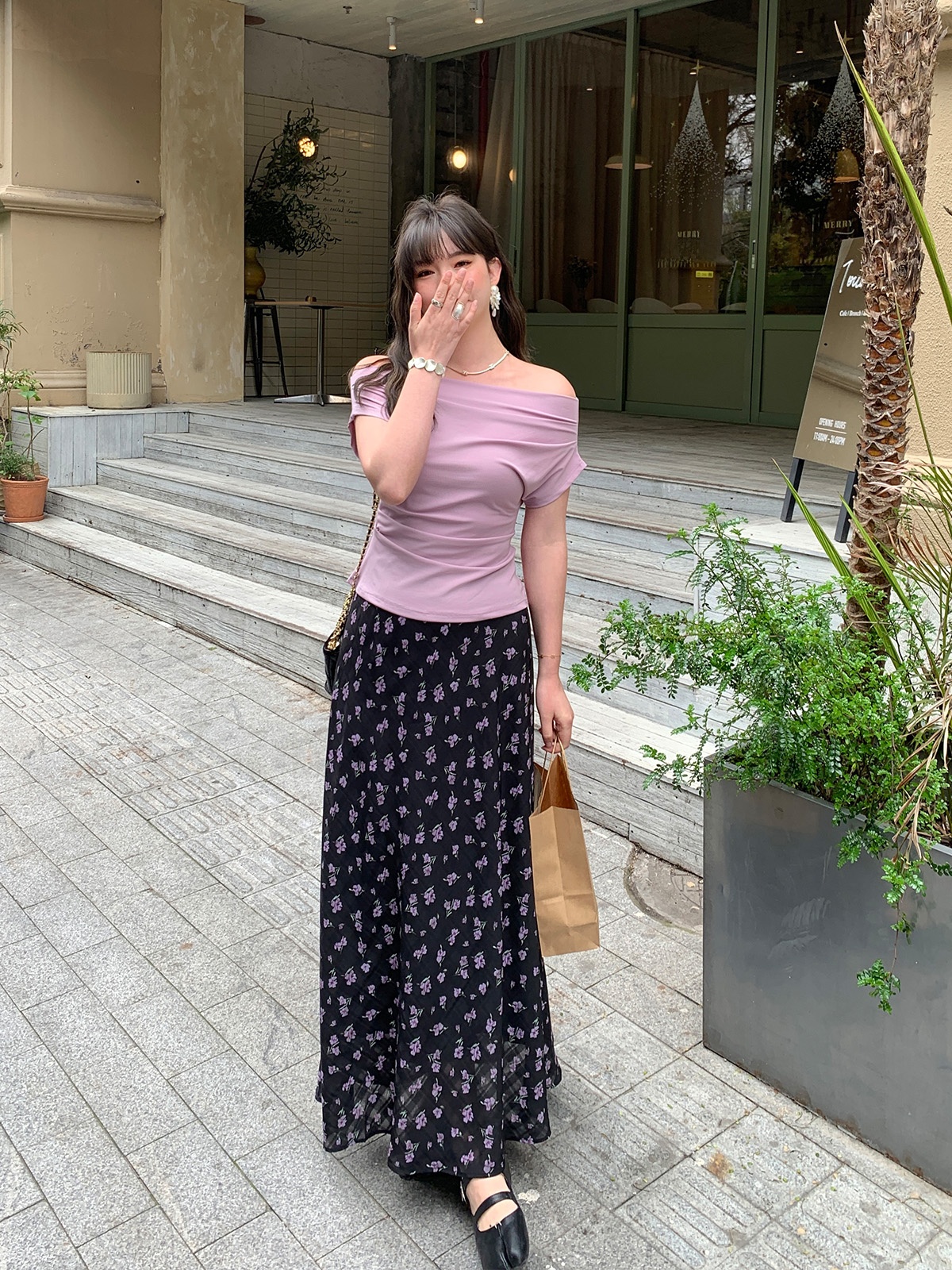 MaLuuuuuu plus Size Women's Fl - Midi Skirt Floral บทวิจารณ์และราคา
