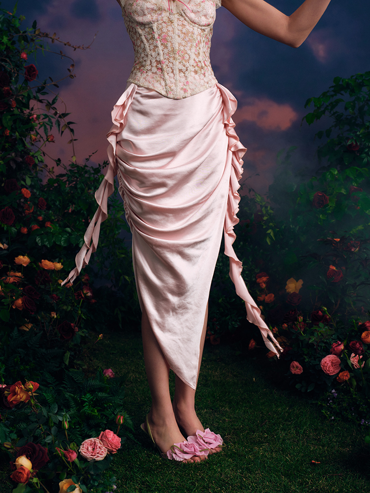 LaceMade Orginal Design Fairyt - Midi Skirt Floral บทวิจารณ์และราคา