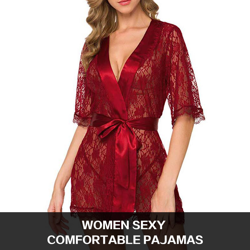 New Hot Sexy Women Floral Lace - Kimono Sheer Floral บทวิจารณ์และราคา