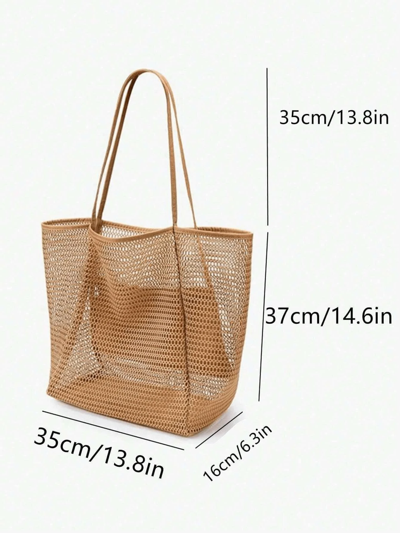 1pc Mesh Beach Tote Bag, Outdo - Tote Bag Beach บทวิจารณ์และราคา