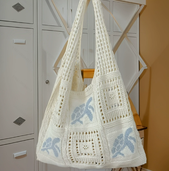 1Pc Sea Turtle Crochet Hollow  - Tote Bag Beach บทวิจารณ์และราคา