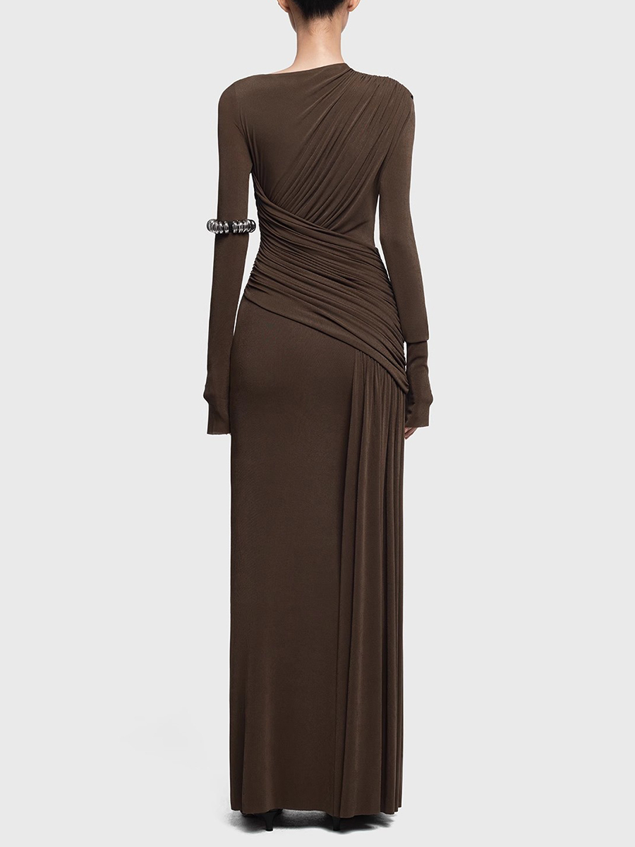 TWOTWINSTYLE Solid Slimming Dr - Linen Dress Wrap บทวิจารณ์และราคา
