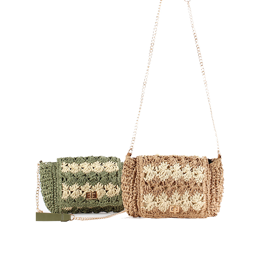 Straw Crossbody Bags for Women - Crochet Bag Raffia บทวิจารณ์และราคา