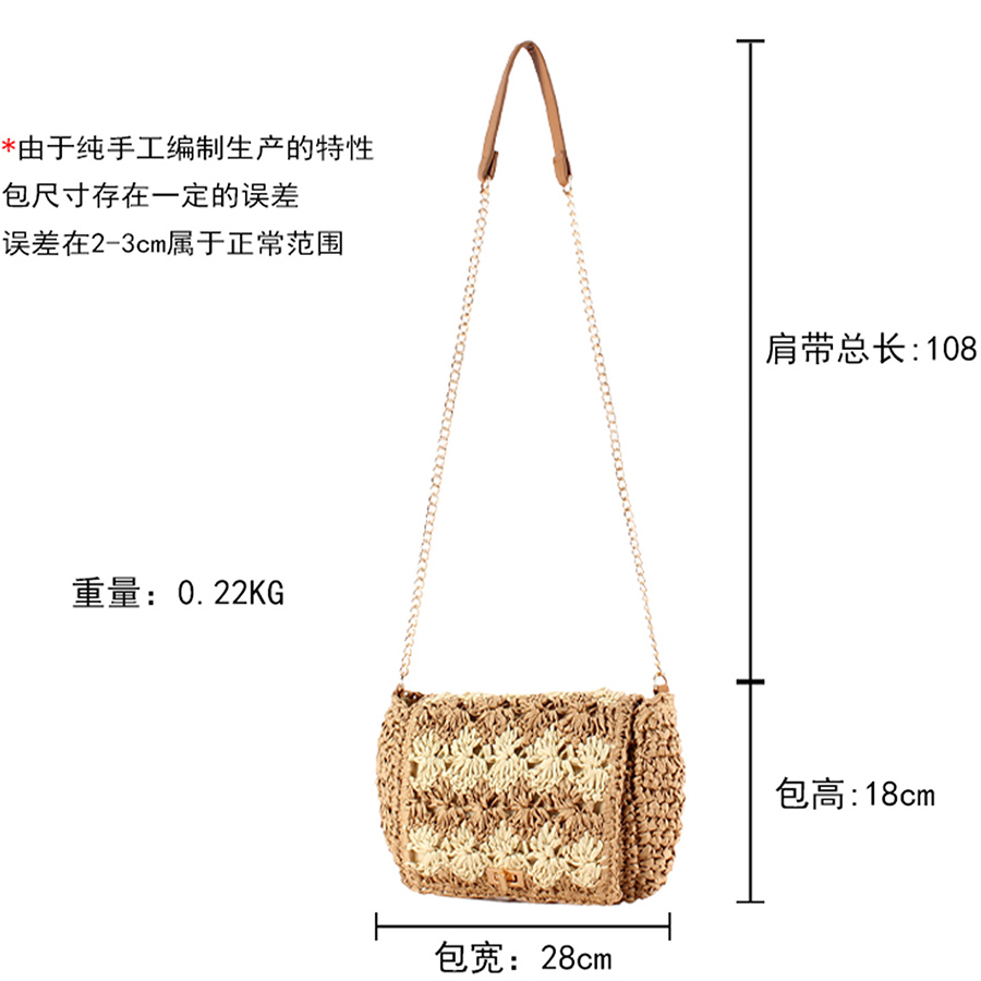Straw Crossbody Bags for Women - Crochet Bag Raffia บทวิจารณ์และราคา