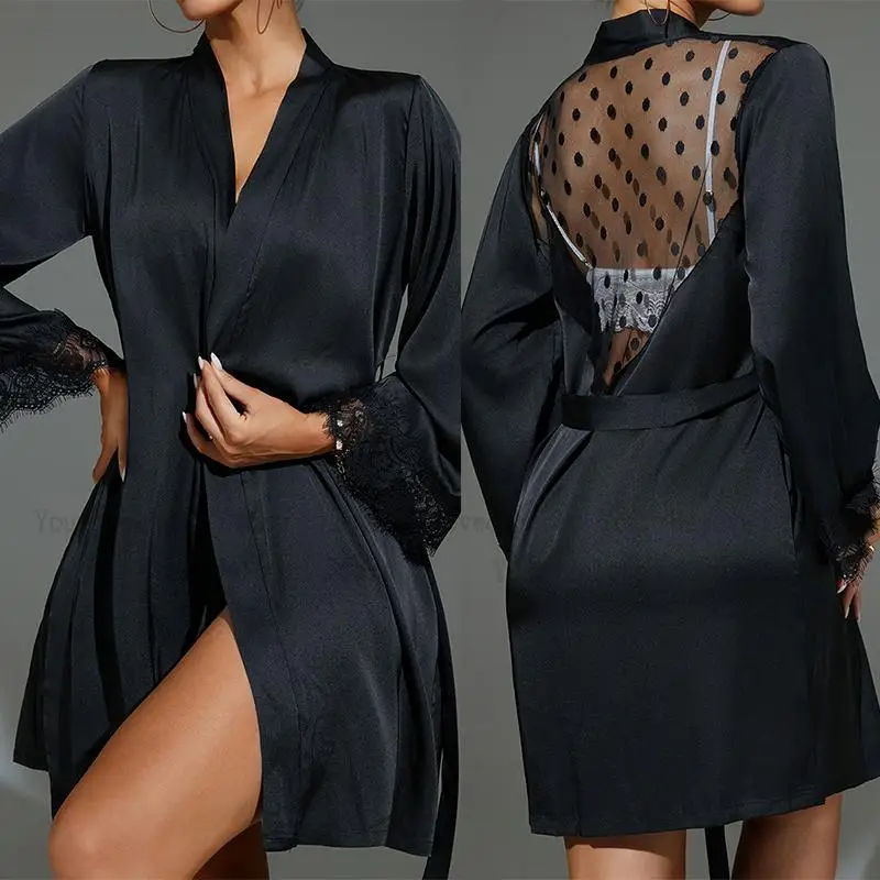 Short Kimono Black Sheer Mesh  - Kimono Sheer Floral บทวิจารณ์และราคา