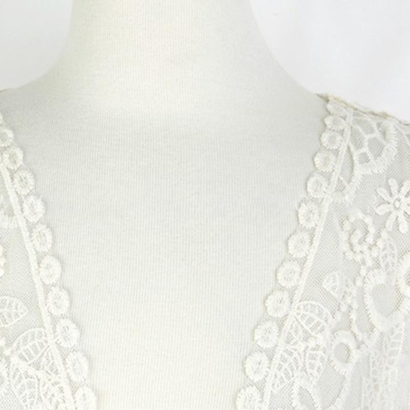 Women Lace Open Front Kimono C - Kimono Sheer Floral บทวิจารณ์และราคา