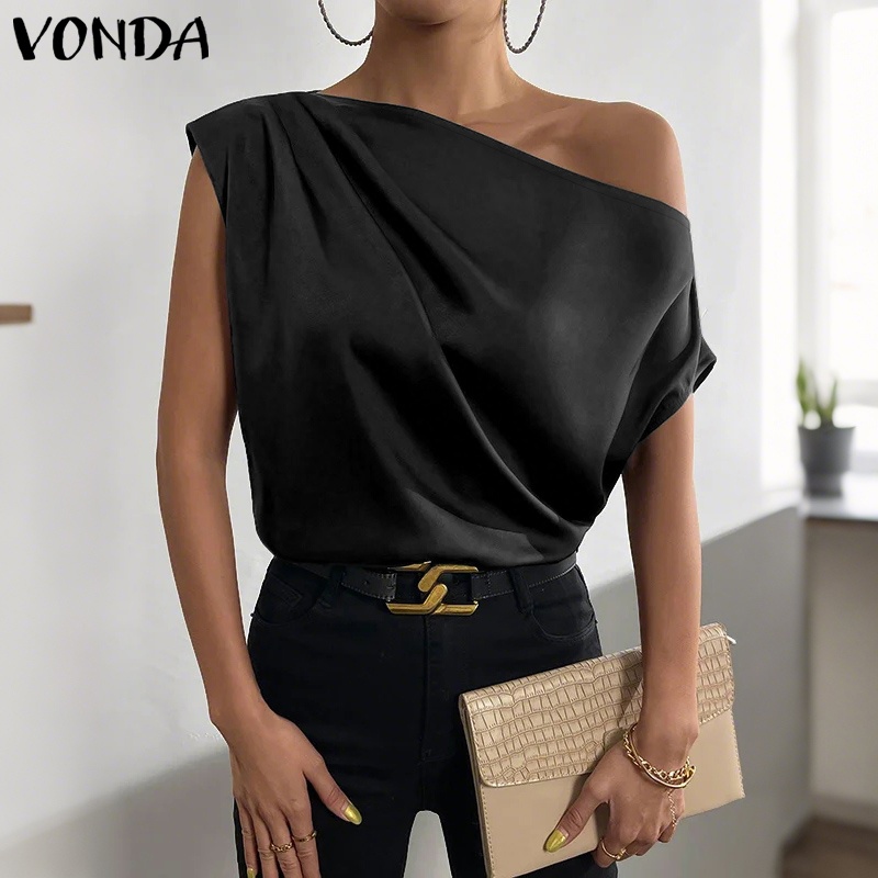 Plus Size 5XL VONDA Women Blou - Blouse Off Shoulder บทวิจารณ์และราคา