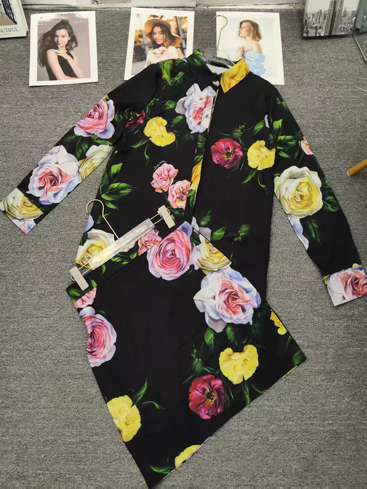 Retro flower print long-sleeve - Romper Floral Print บทวิจารณ์และราคา