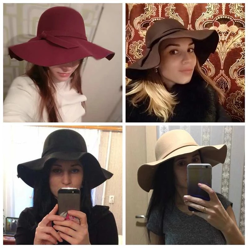 White Dome-shaped Ladies' Hat  - Hat Floppy Wide บทวิจารณ์และราคา
