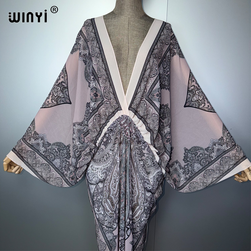 WINYI V-neck Sexy Dress Arabic - Cover Up Kaftan บทวิจารณ์และราคา