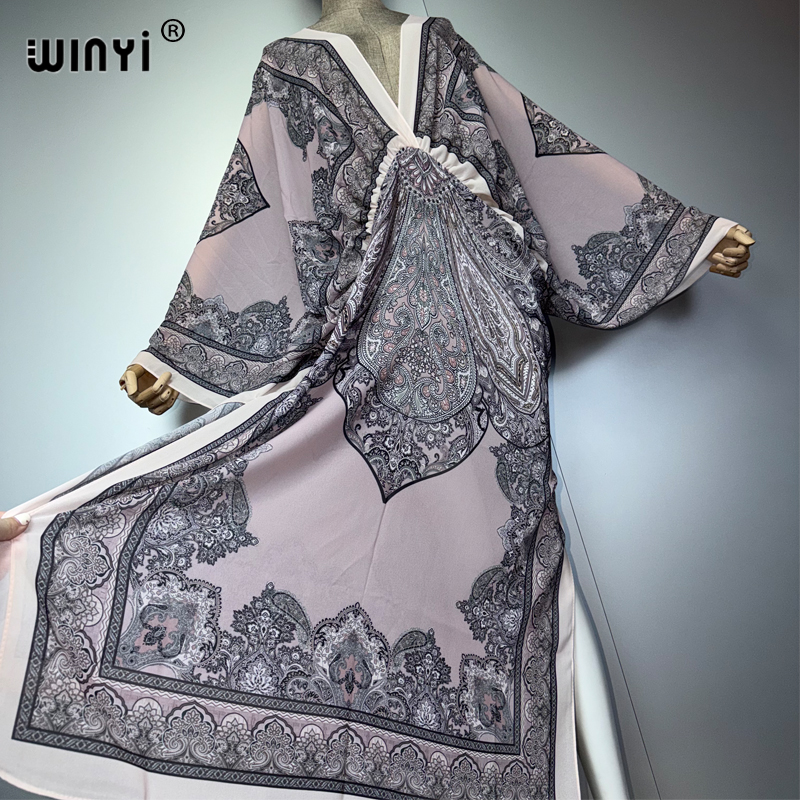 WINYI V-neck Sexy Dress Arabic - Cover Up Kaftan บทวิจารณ์และราคา