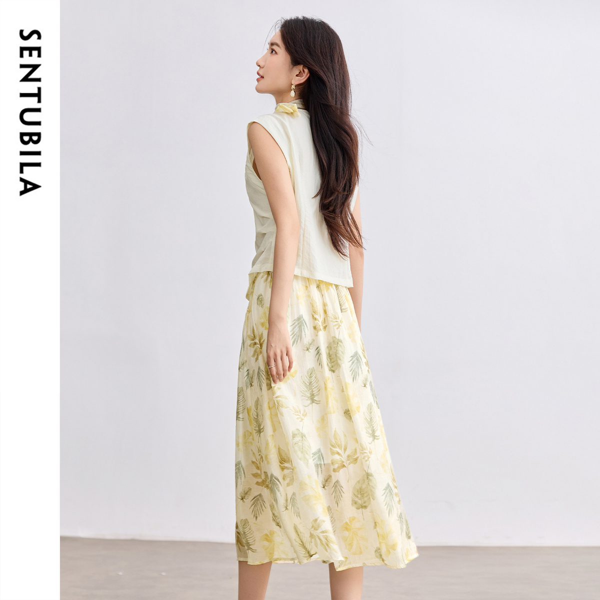 SENTUBILA Elegant Skirt Holida - Midi Skirt Floral บทวิจารณ์และราคา
