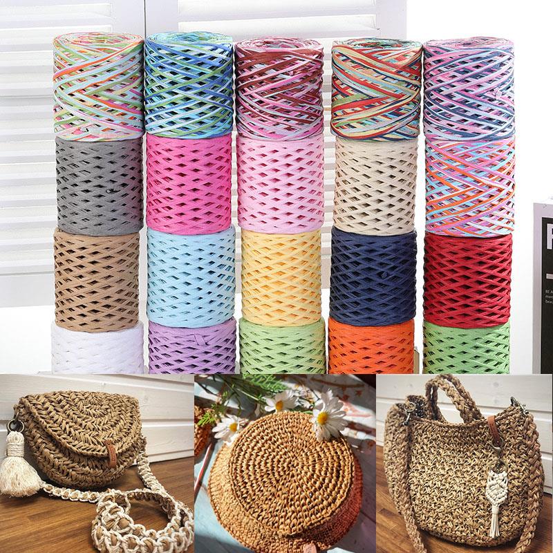 200M Raffia paper rope Straw Y - Crochet Bag Raffia บทวิจารณ์และราคา
