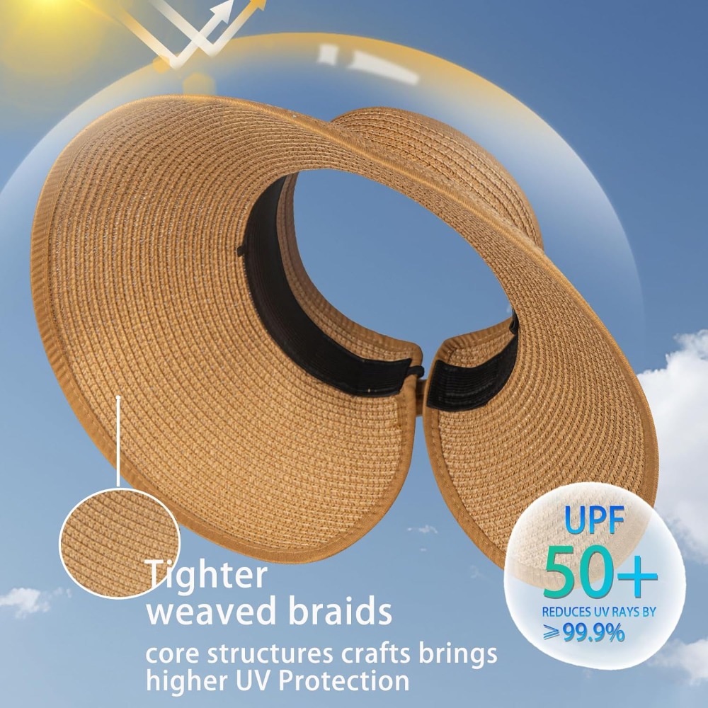 Women's Sun Visor Hats Wide Br - Hat Floppy Wide บทวิจารณ์และราคา
