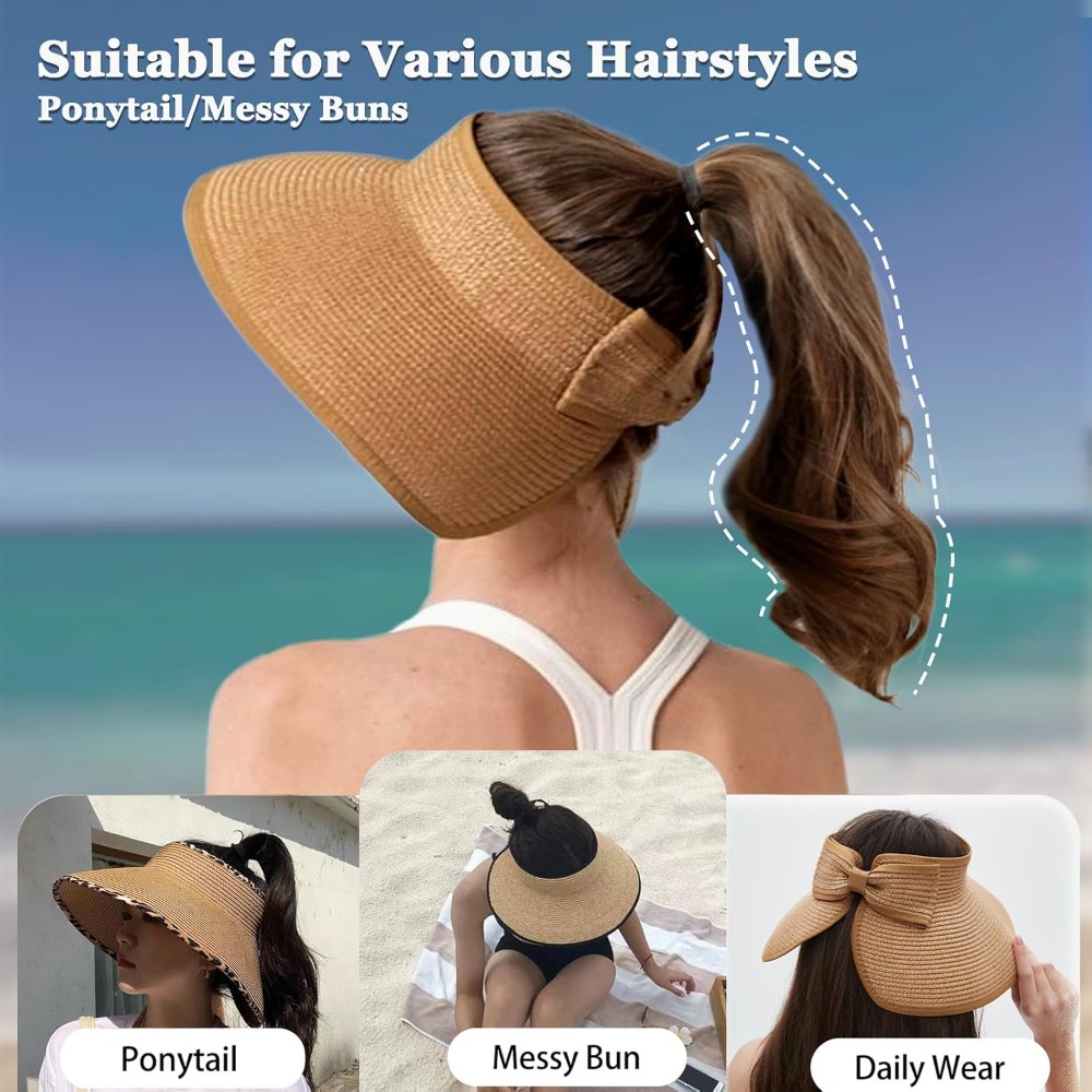 Women's Sun Visor Hats Wide Br - Hat Floppy Wide บทวิจารณ์และราคา