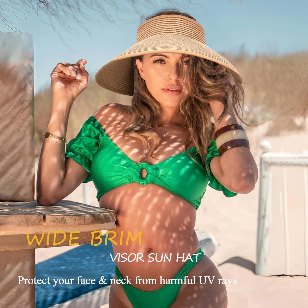 Women's Sun Visor Hats Wide Br - Hat Floppy Wide บทวิจารณ์และราคา