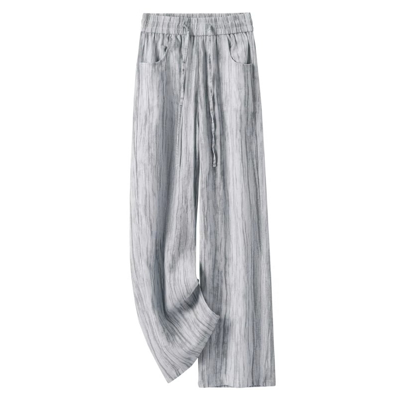 Tie-Dye Ice Silk Cotton Linen  - Linen Pant Wide บทวิจารณ์และราคา