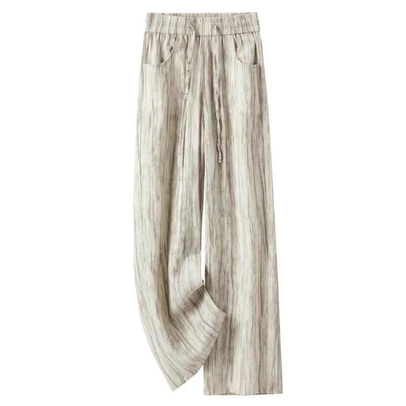 Tie-Dye Ice Silk Cotton Linen  - Linen Pant Wide บทวิจารณ์และราคา