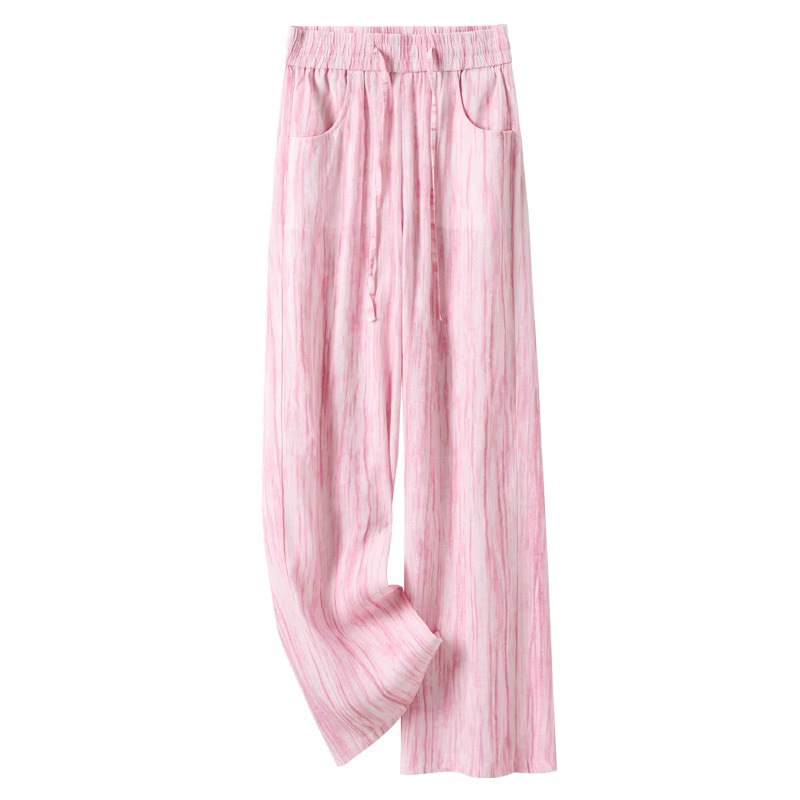 Tie-Dye Ice Silk Cotton Linen  - Linen Pant Wide บทวิจารณ์และราคา