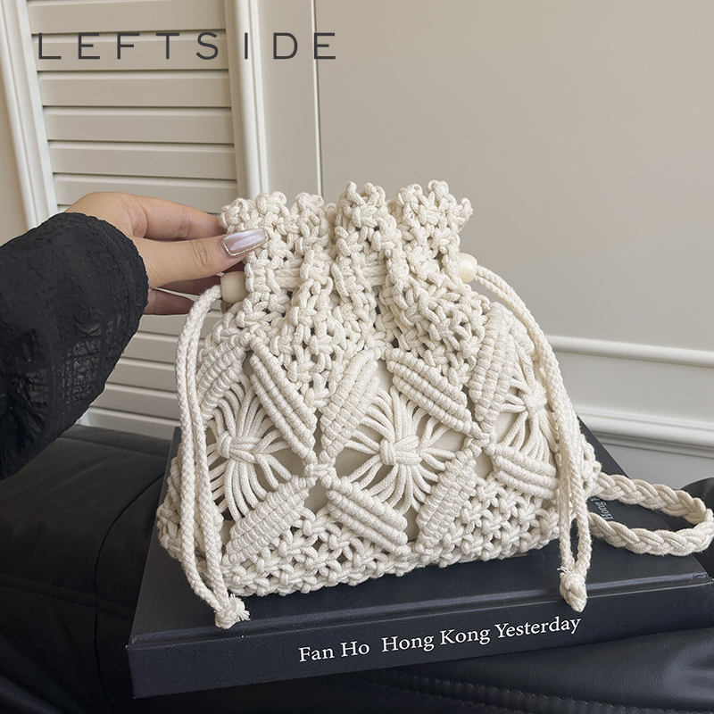 LEFTSIDE Weave Small Shoulder  - Crochet Bag Raffia บทวิจารณ์และราคา