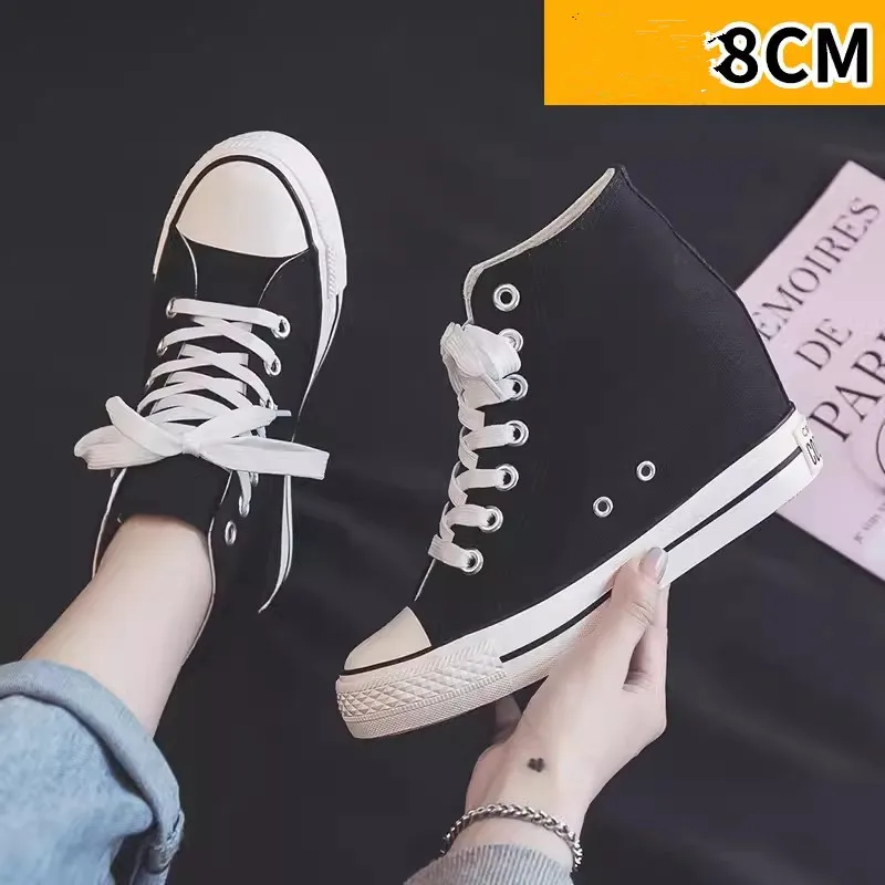 High 8cm Platform Canvas Shoes - Wedge Espadrille Women บทวิจารณ์และราคา