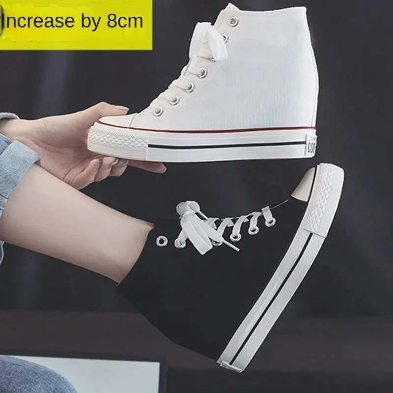 High 8cm Platform Canvas Shoes - Wedge Espadrille Women บทวิจารณ์และราคา