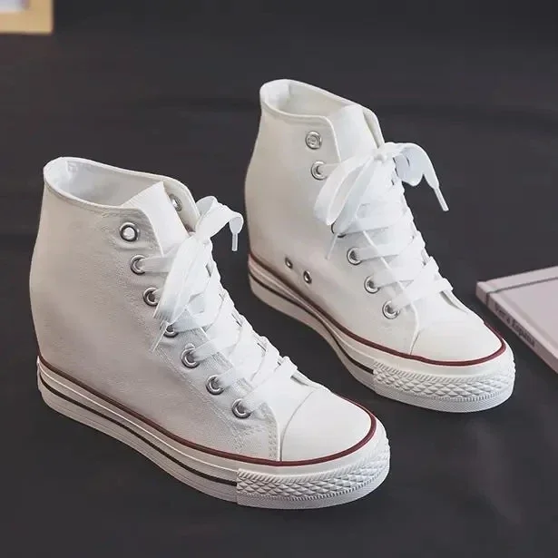 High 8cm Platform Canvas Shoes - Wedge Espadrille Women บทวิจารณ์และราคา