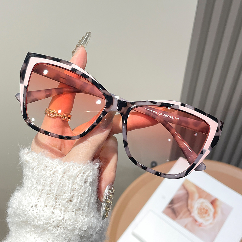 Women Color Block Cat Eye Eyeg - Sunglasses Cat Eye บทวิจารณ์และราคา