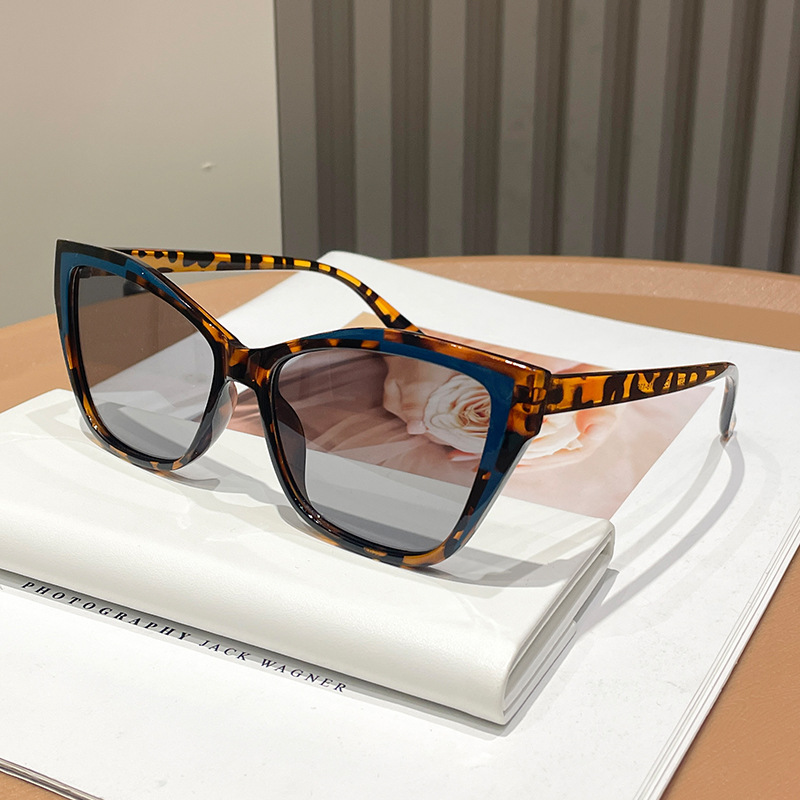 Women Color Block Cat Eye Eyeg - Sunglasses Cat Eye บทวิจารณ์และราคา