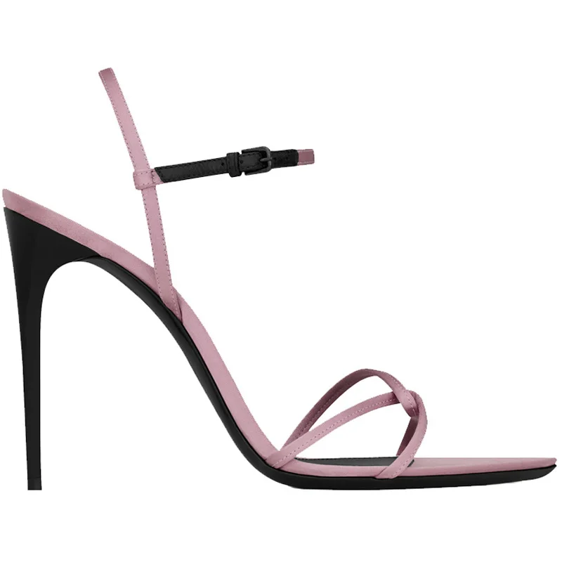 Pink Strappy Luxury Heeled San - Sandal Strappy Heeled บทวิจารณ์และราคา