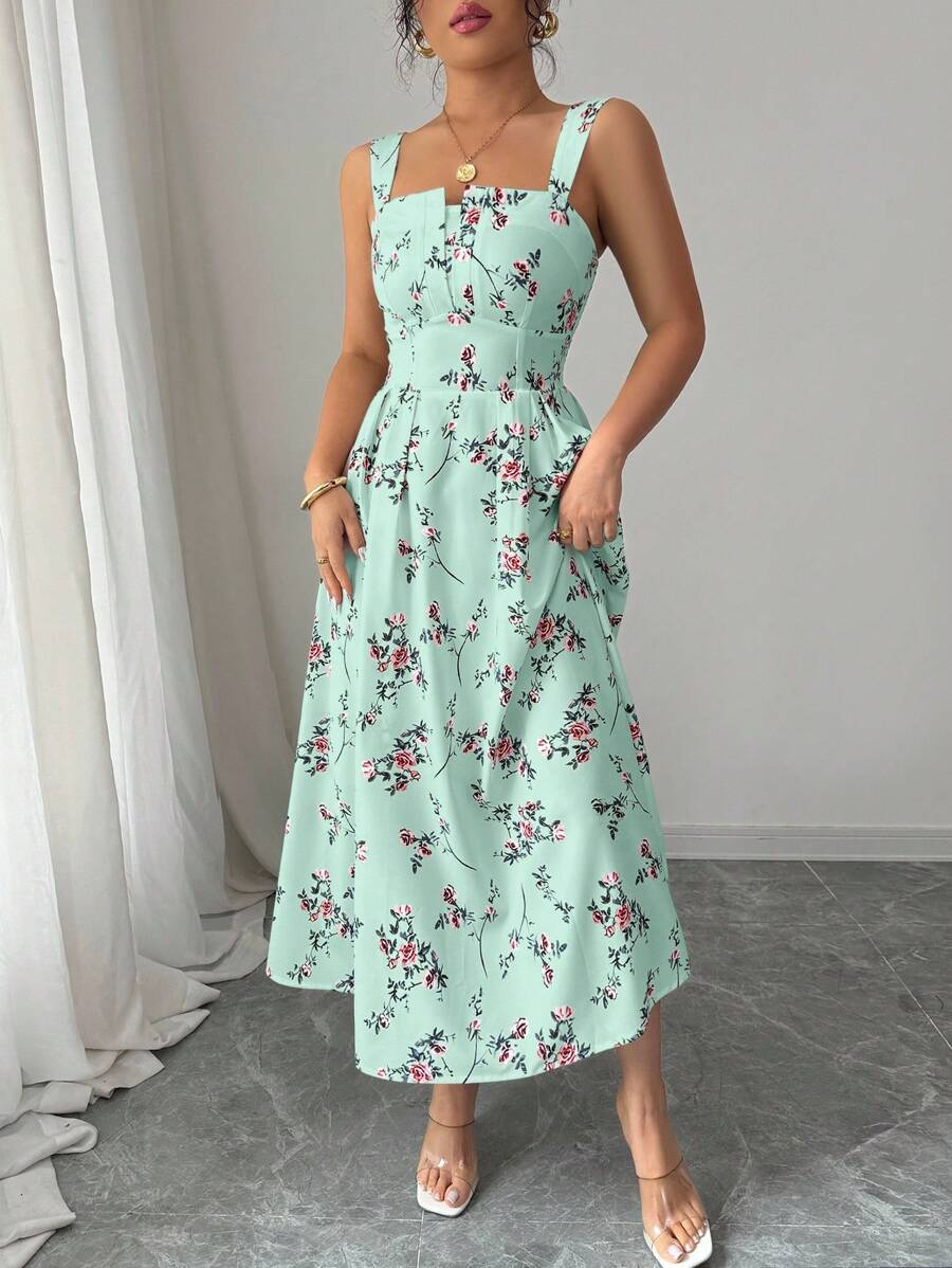 Mint Green Floral Midi Dress W - Midi Skirt Floral บทวิจารณ์และราคา