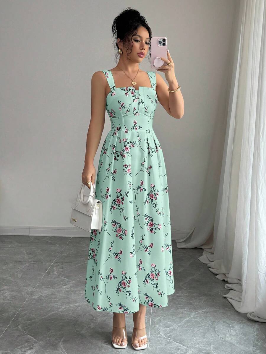 Mint Green Floral Midi Dress W - Midi Skirt Floral บทวิจารณ์และราคา